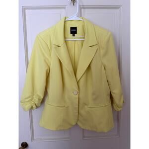 XOXO Yellow Three-Quarter Sleeve Blazer - size XL